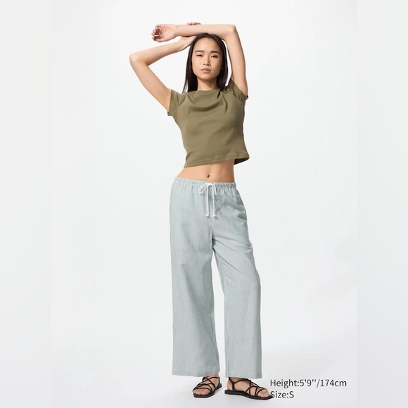 Uniqlo Linen Blend Easy Pants size L (#4) - Picture 9 of 9